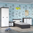 Спальня Детская Эверест Соната Комплект 7 (модульная - 4 элемента) венге темный + белый (DTM-2590)