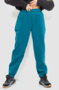 Спорт штани жіночі на флісі, колір смарагдовий, 214R107