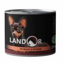 LANDOR Adult Small Breed Lamb & Rabbit Влажный корм для взрослых собак мелких пород с ягненком и кроликом 200 г