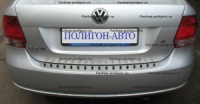 Защитные накладки на задний бампер Volkswagen Polo с 2010 г. производства «Полигон авто»