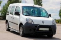 Передний силовой бампер WT003 Черный Нержавейка для Renault Kangoo 2008-2020 гг