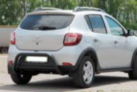 Задняя дуга AK007 Черная (нерж. сталь) для Dacia Sandero 2013-2020 гг