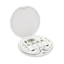 Кабель Data Cable Set, Type-C-Type-C+ переходники(USB+Lighting+Micro), 60W, White, длина 0.2м, Case