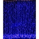 Гірлянда штора-водоспад.білий шнур. 3*2 м. 240 LED. синій. з перехідником