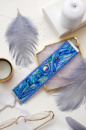 Набір для вишивання бісером прикраса-браслет на натуральному художньому холсті «Перистий дотик»