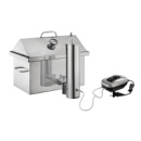 Коптильня горячего и холодного копчения «XK» нержавеющая сталь 2мм, 2 яруса и 3 крючка + подарок