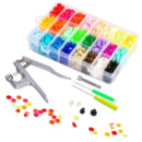 Утилітач пластикових кнопок Т3 Т5 Т8, заклепник з набором кнопок 24цв