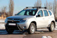 Кенгурятник WT022 Black (нерж) для Dacia Duster 2008-2018 гг