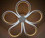 Люстра светодиодная потолочная LED светильник для квартиры на потолок лэд 25099 Белый 19х61х61 см.