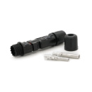 Коннектор MC4 Premium, 1000V, 30A, Медь CN под зажим,U-образный, под сечение 2.5-6мм², 0.5мОм, IP67,-40℃～105℃,огнестойкость UL94-VO,Q1000.Black