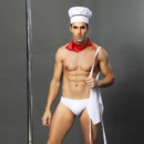 Мужской эротический костюм повара «Умелый Джек» One Size S/M: слипы, фартук, платок и колпак