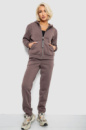 Спортивний костюм жіночий на флісі, колір коричневий, 257R86