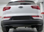 Задняя дуга AK002 Черная (нерж.) для Kia Sportage 2010-2015 гг