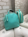 М'ята — стильний рюкзак CELINE на 2 відділення, можна носити сумкою через плече (0269)