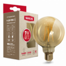 Лампа светодиодная филаментная MAXUS арт деко G95 7W 2200K E27 Amber