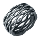 Серебряное кольцо CatalogSilver с фианитами, вес изделия 6,69 гр (1918708) 16.5 размер