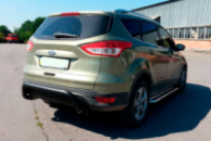 Задняя дуга AK007 Черная (нерж. сталь) для Ford Kuga/Escape 2013-2019 гг
