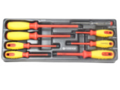 Набор отверток диэлектрических 8 предметов (PH 0,1,2.SL 2.5,4,5.5,6.5)в ложементе Forsage F-20814