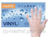 Рукавички VINIL-ВІНІЛОВІ   (ПРОЗОРІ без пудри) 4,5грамм уп.50пар mediOk S