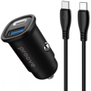 Автомобільний зарядний пристрій Proove Flash 30W (Type-C + USB) + Cable Type-C to Type-C Black (CCFC30111201) (Код товару:40972)