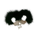 Наручники с мехом металлические Adrien Lastic Handcuffs Black