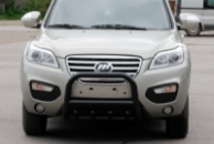 Кенгурятник QT006 Black (нерж.) для Lifan X60 2011- гг