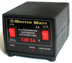 Автоматическое ЗУ для аккумулятора MW-AZU12-5A 12V (4.5-100Ah) (MF,WET,AGM,GEL), 180-245V, Ток заряда режим-0,8А/5А, крокодилы в комплекте