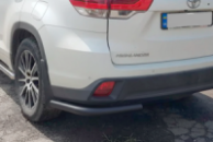 Задние уголки Black (2 шт., нержавейка) для Toyota Highlander 2013-2019 гг