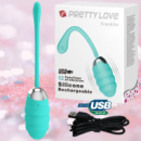 Ребристе віброяєчко на акумуляторі Pretty Love «Franklin» від Baile (12 функцій вібрації)