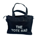 Сумка-шопер жіноча The Tote Bag 40 х 30 х 17 см текстиль чорний