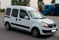 Боковые трубы Black (2 шт., нержавейка) для Renault Kangoo 1998-2008 гг