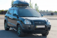 Кенгурятник WT025 Black (нерж.) для Hyundai Tucson JM 2004- гг
