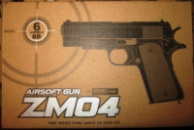 Пистолет игрушечный ZM 04 металл + пластик