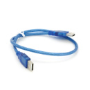 Кабель USB 2.0 RITAR AM/AM, 0.5m, прозрачный синий