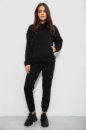 Спортивний костюм жіночий на флісі, колір чорний, 257R85