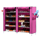 УЦЕНКАТканевый двойной шкаф для обуви Shoe Cabinet 5 Layer 6510 114*30*92 (плохая коробка 14)