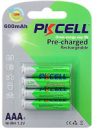 Аккумулятор PKCELL 1.2V AAA 600mAh NiMH Already Charged, 4 штуки в блистере цена за блистер, Q12