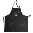 Фартух кухонний з поліестеру 68*75 см водонепроникний чорний 529-1B