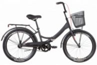 Велосипед 24« Formula SMART з корзиною 2022 (темно-сірий з червоним (м))
