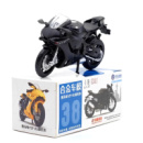 Модель мотоцикла Yamaha YZF-R1 масштаб 1:18 — игрушечный мотоцикл Ямаха Р1 черный, металлическая коллекционная модель в подарочной