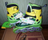 Ролики детские раздвижные Profi A 4123-S-GR, размер 31-34, зеленый