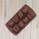 Форма силиконовая для конфет Пасха 6958 22.5 см коричневая