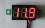 Цифровой вольтметр DC 4,5-30V красный высота индикатора 9мм