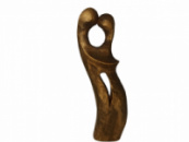 Скульптура закоханої пари 21.5 см, подарунок коханій людині, сучасні статуетки, статуетки з дерева, Стильный декор