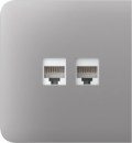 Боковая панель для встроенной розетки Ajax SideCover (LAN) Fog