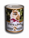 Влажный корм для взрослых собак Pet's Land 415 г (со вкусом птицы)