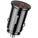 Автомобильное зарядное устройство Baseus Circular Plastic A+C 30W Black (CCALL-YS01) (Код товара:24440)