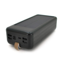 Power bank KKD-8W 80000 mAh Solar, flashlight, Input: 5V/2.1A(microUSB, TypeC, Lightning), Output: 5V /2.1A(4xUSB), plastic, Black, BOX