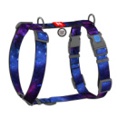 Шлея для собак анатомічна H-подібна WAUDOG Nylon з QR-паспортом, малюнок «NASA21», пластиковий фастекс, XL, Ш 35 мм, A 60-100 см, B 70-100 см