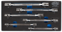 Набор ключей торцевых карданных 8 - 19 мм, 6 пр., ложемент EVA LICOTA (ACK-E38315)